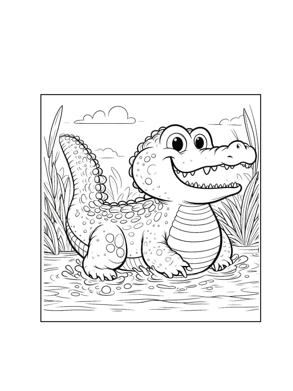 Alligator coloring pages