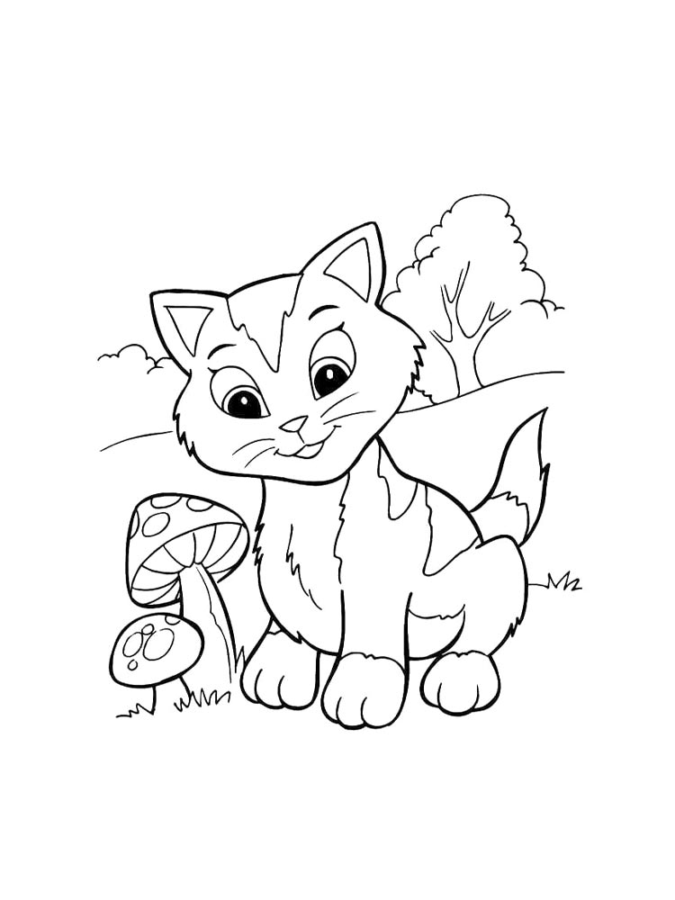 Cats coloring page