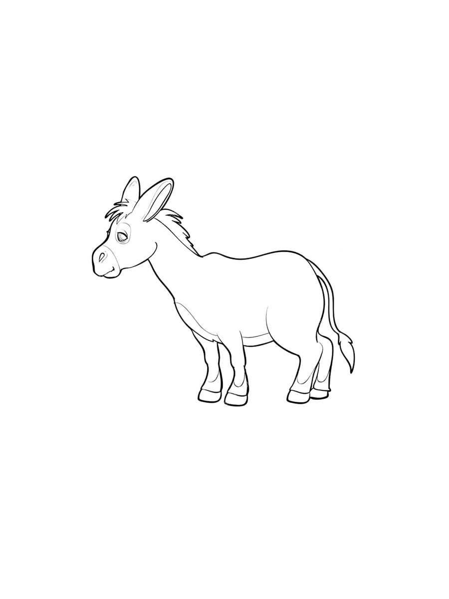 Donkey coloring pages