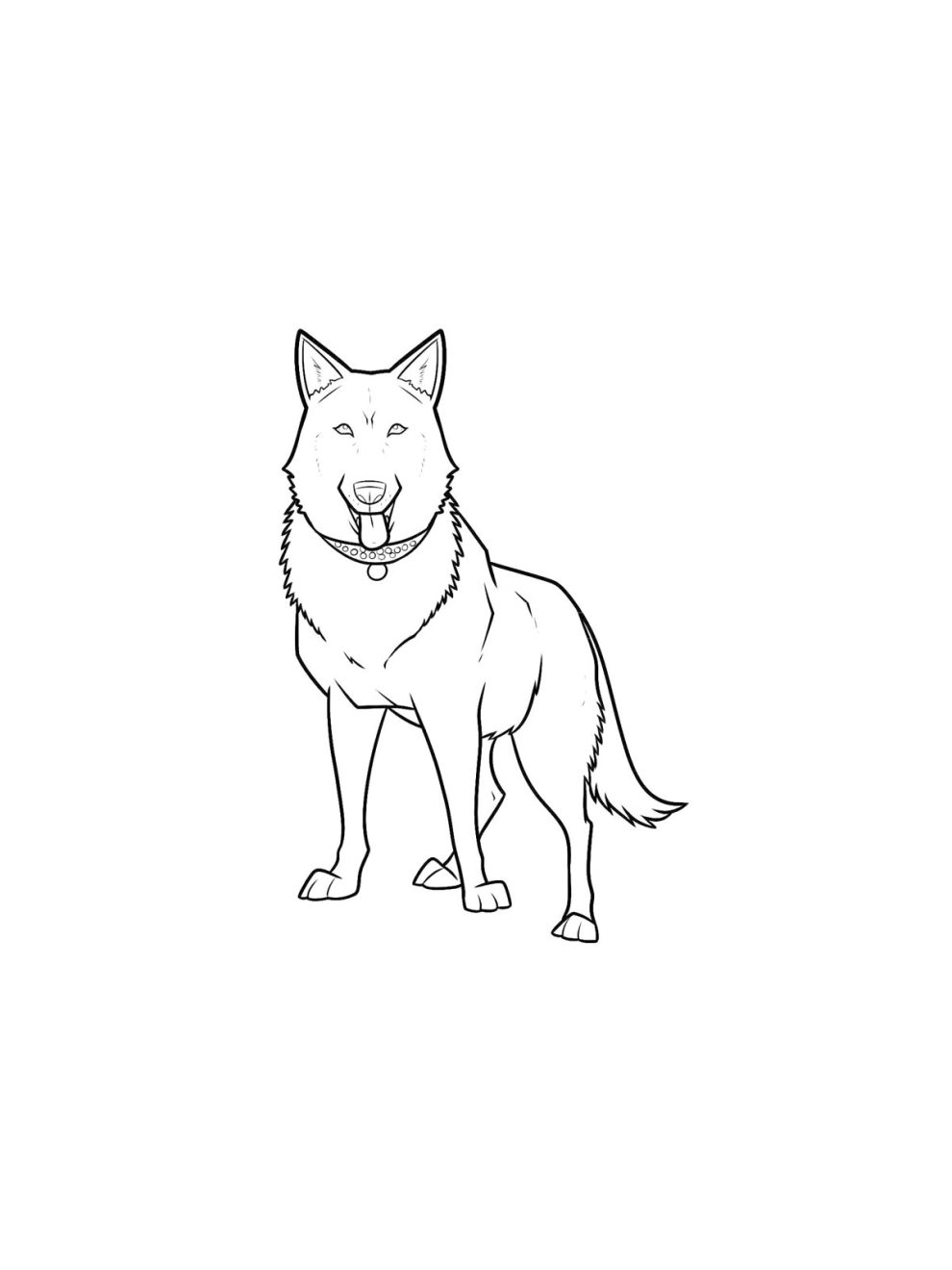 German Shepherd coloring pages