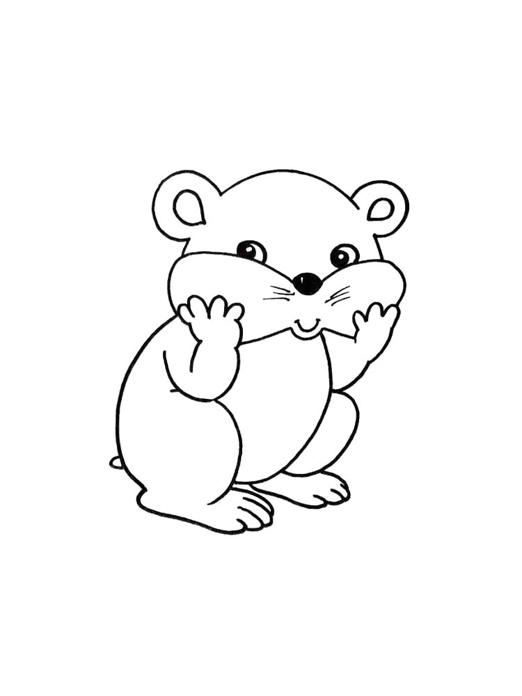 Hamster coloring pages