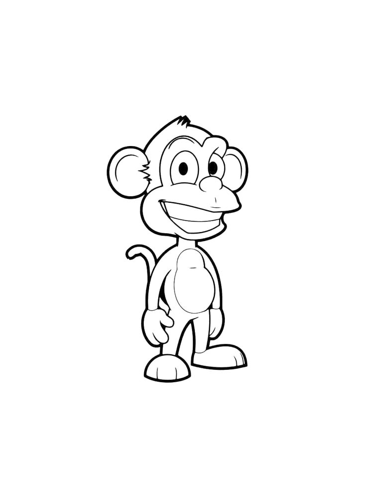 Monkey coloring pages