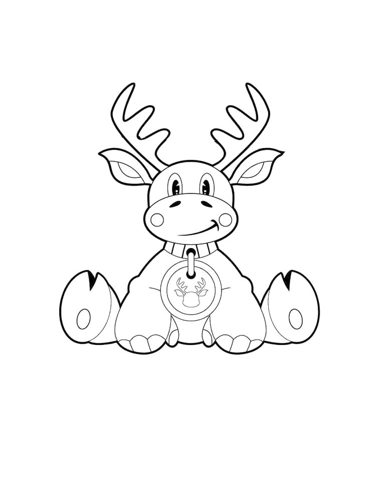 Moose coloring pages