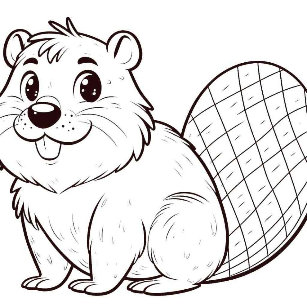 Beaver coloring pages