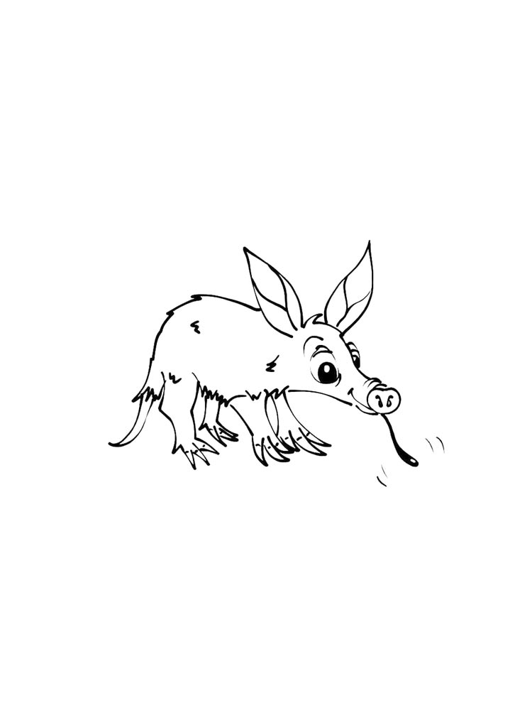 Aardvark coloring pages