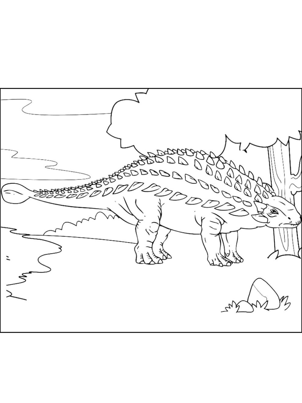 Ankylosaurus coloring pages