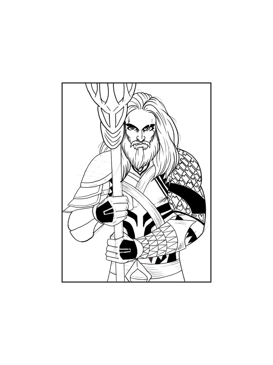 Aquaman coloring pages