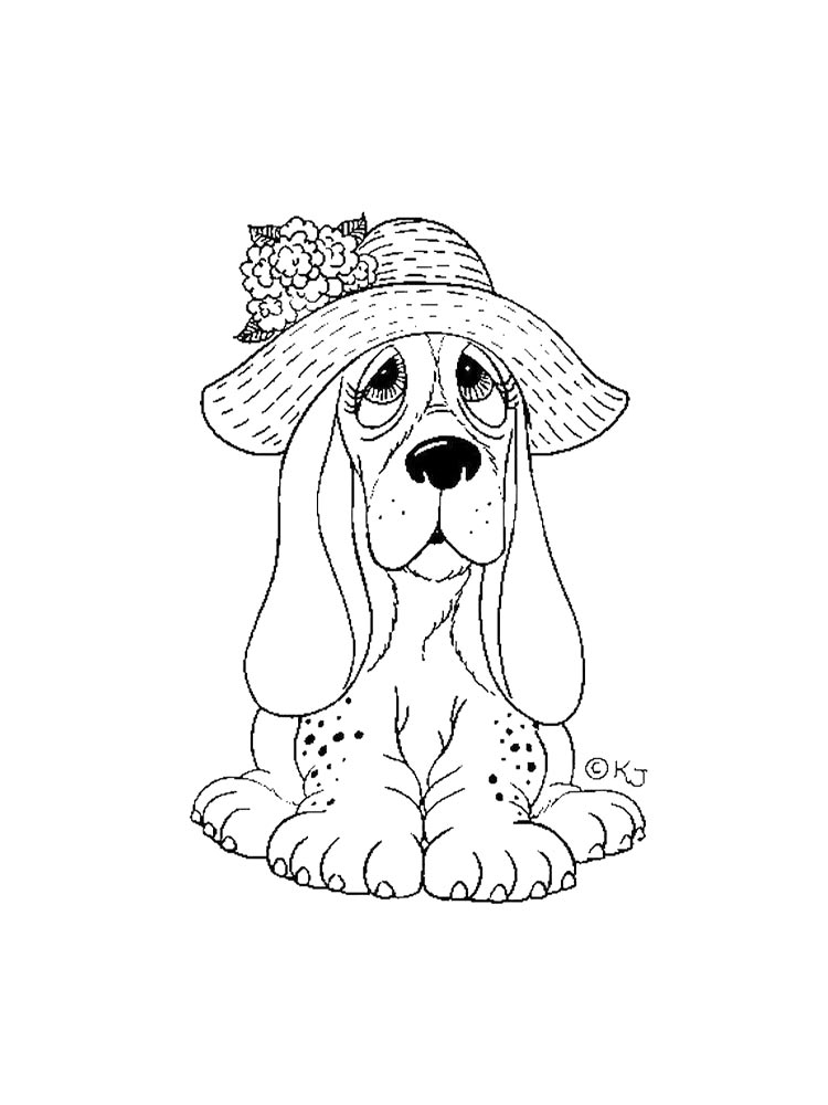 Basset Hound coloring pages