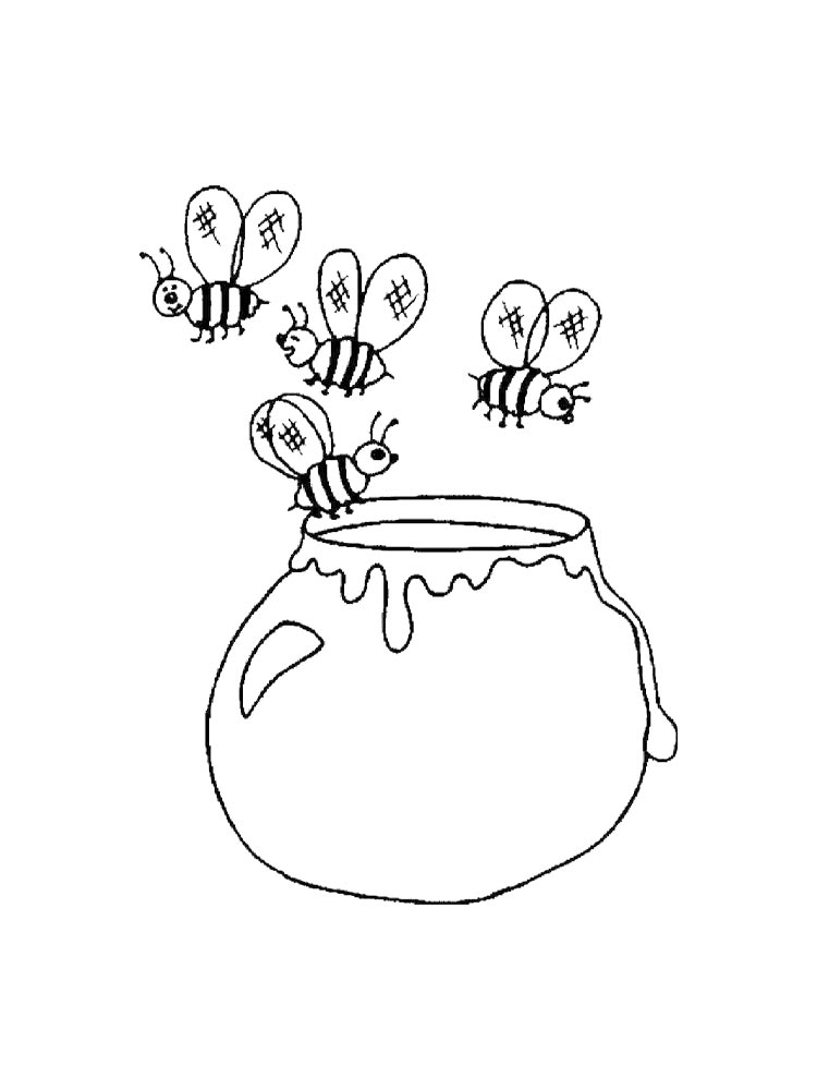 Bee coloring pages