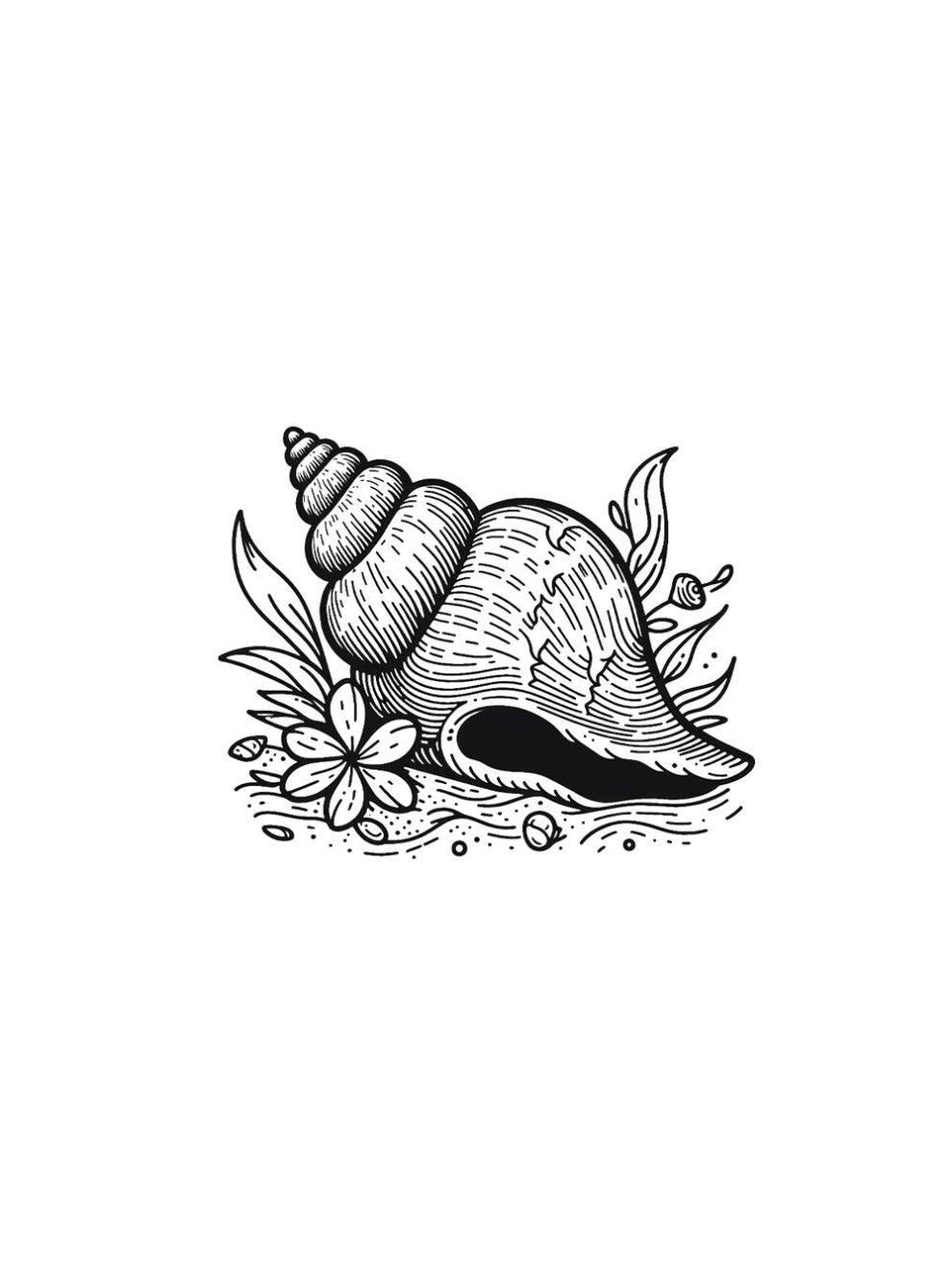 Conch coloring pages