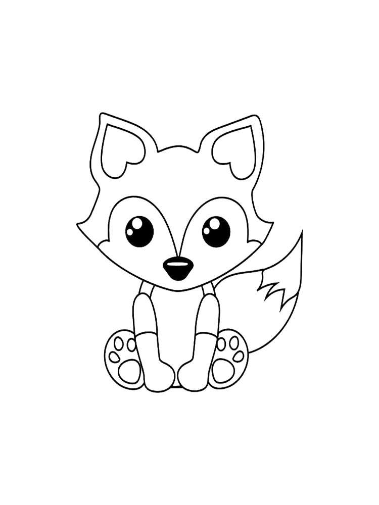 Cute Fox coloring pages