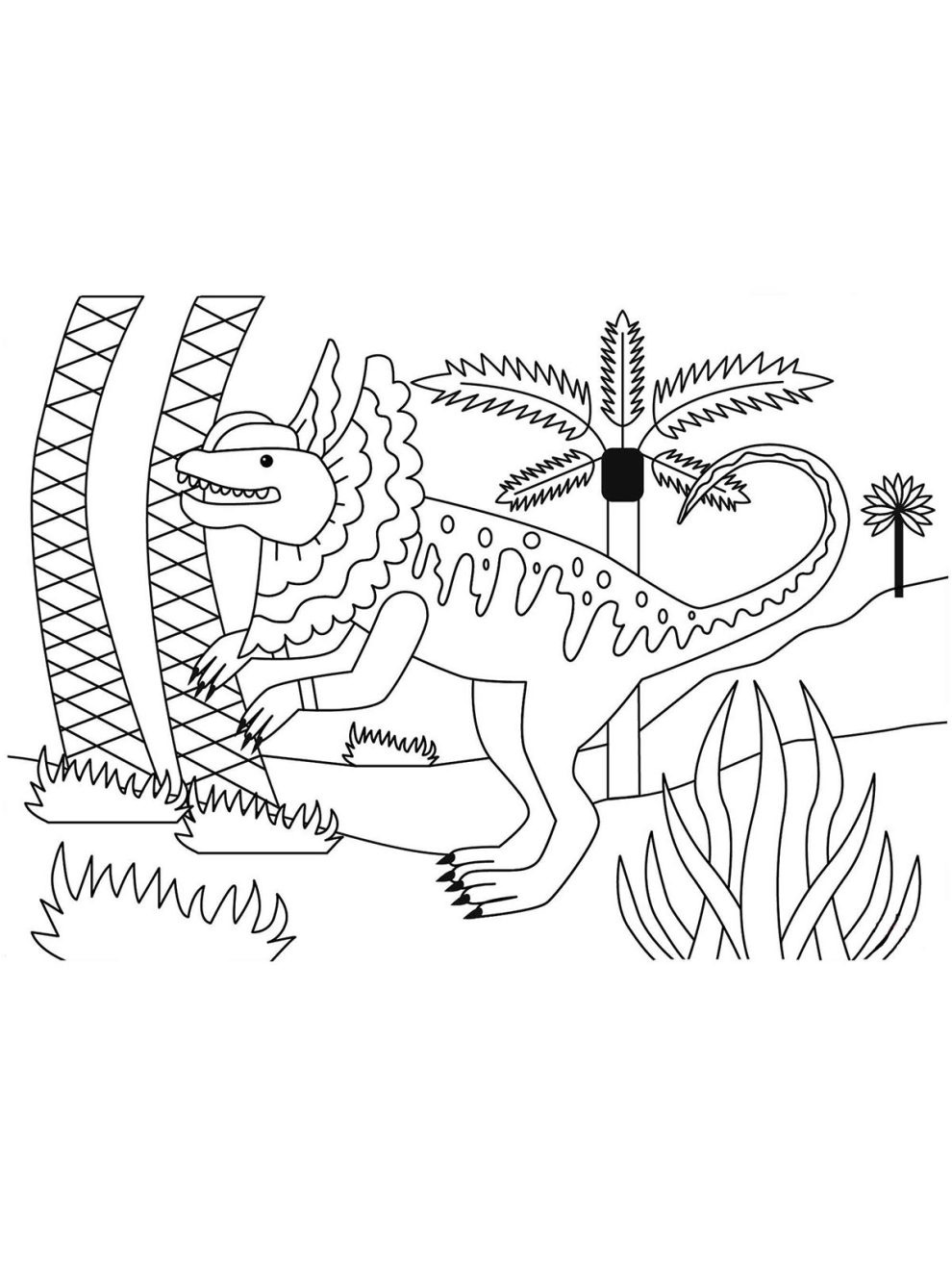 Dilophosaurus coloring pages