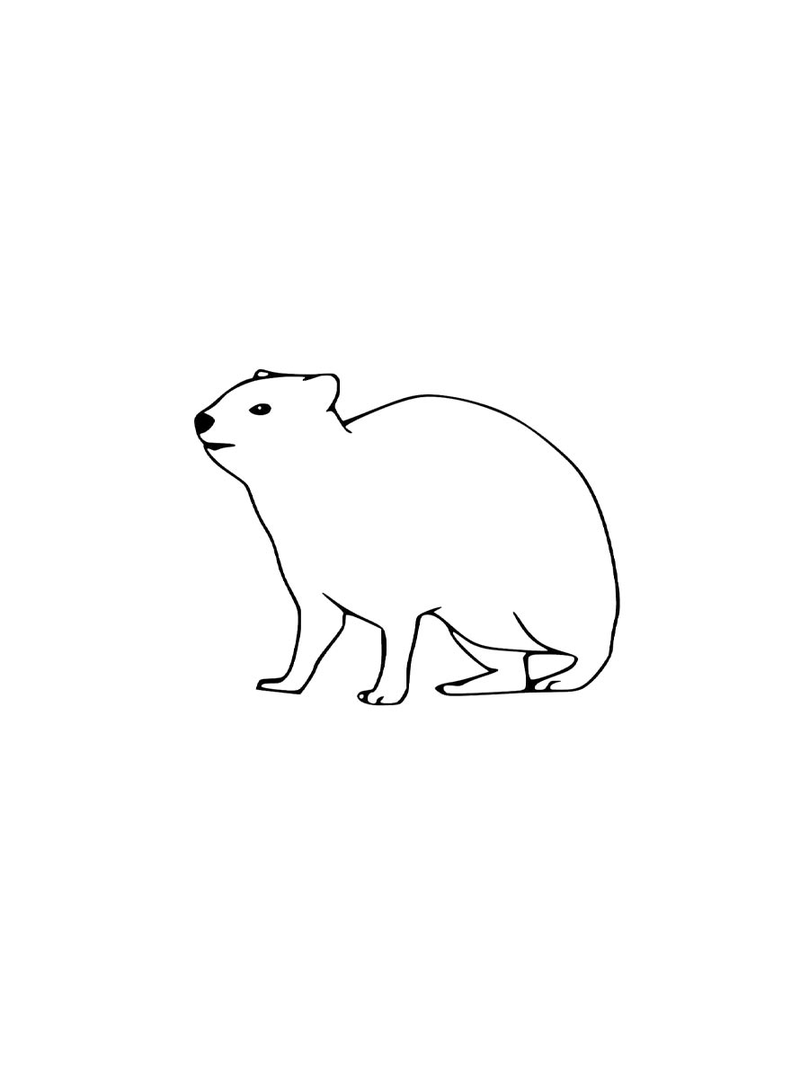 Hyrax coloring pages