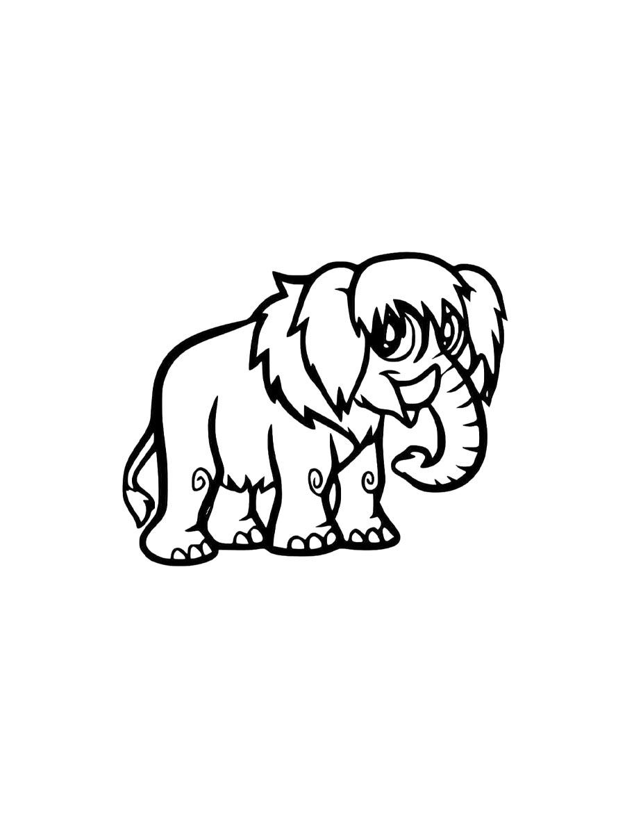 Mammoth coloring pages