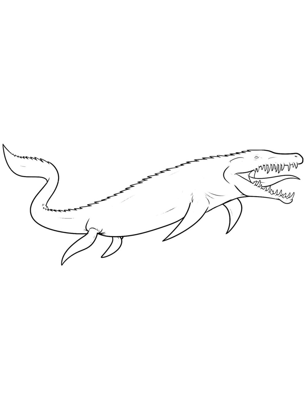 Mosasaurus coloring pages