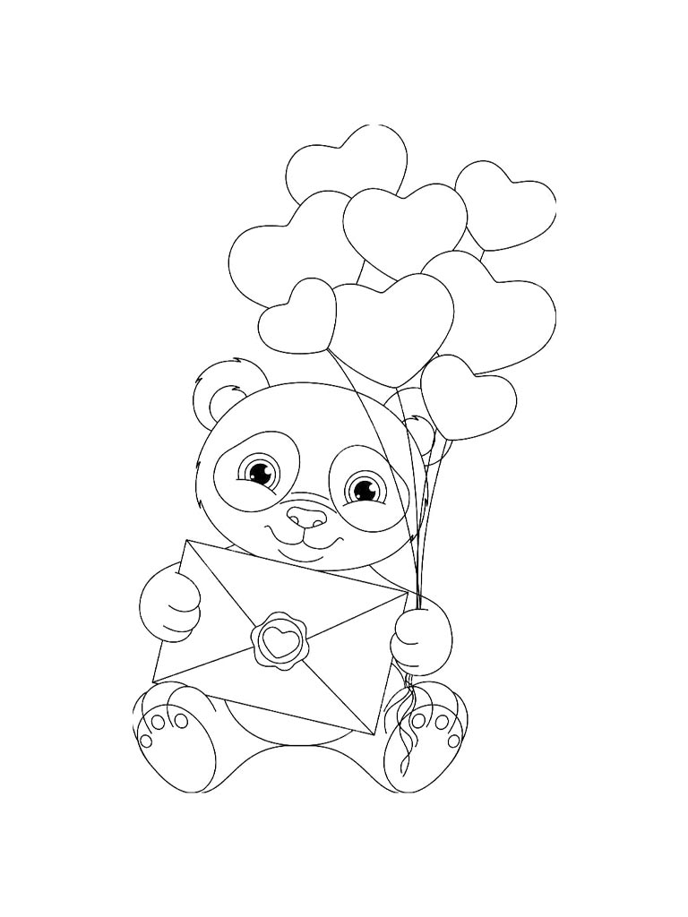 Panda coloring pages