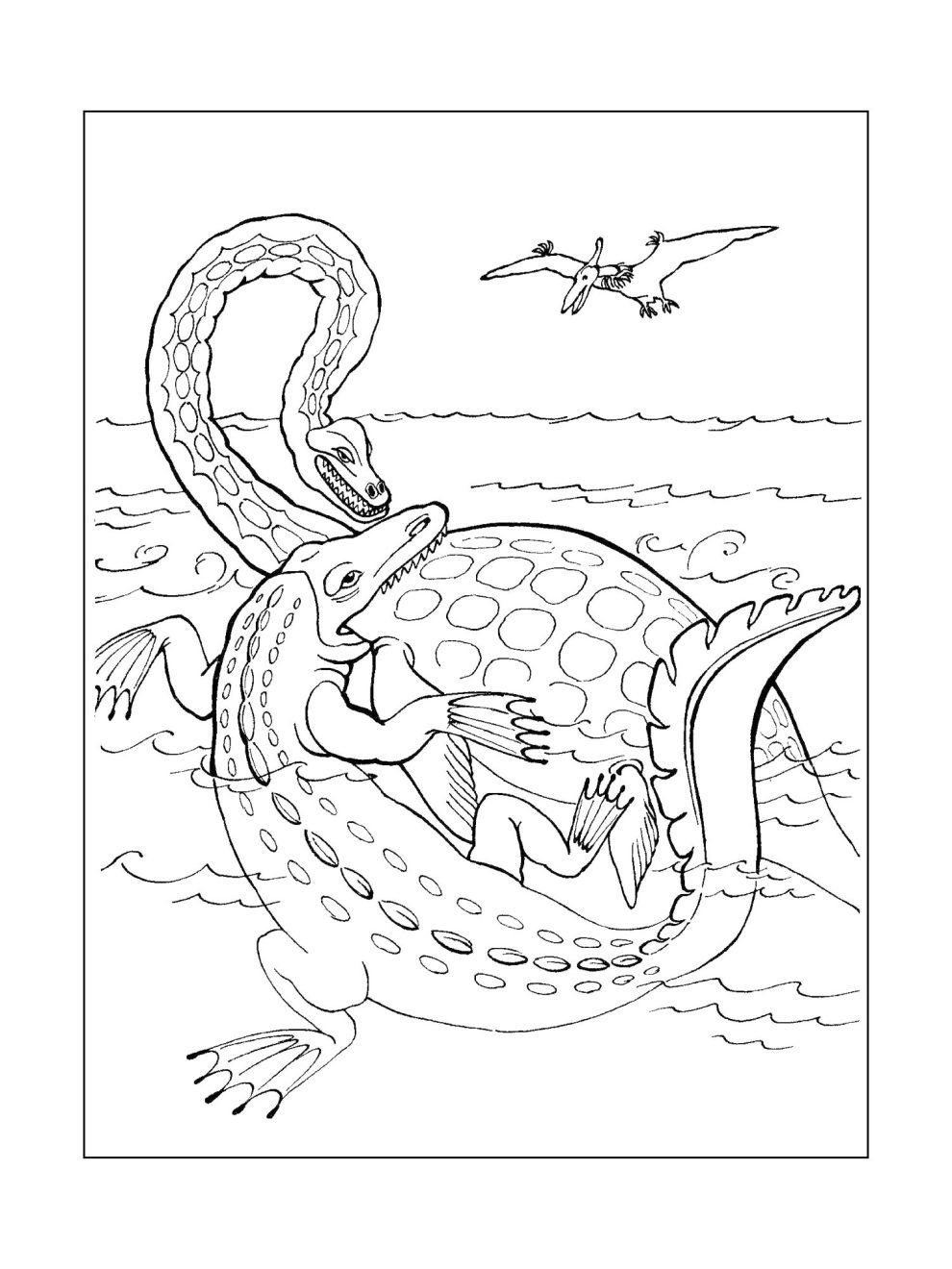 Plesiosaurus coloring pages