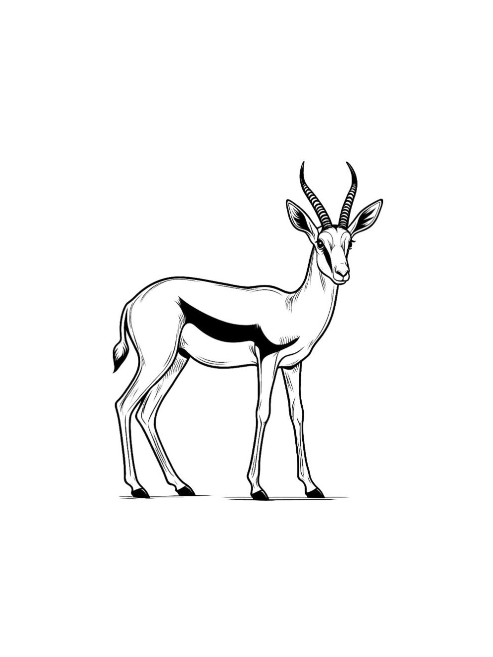 Springbok coloring pages