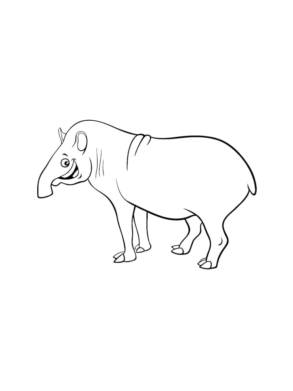 Tapir coloring pages