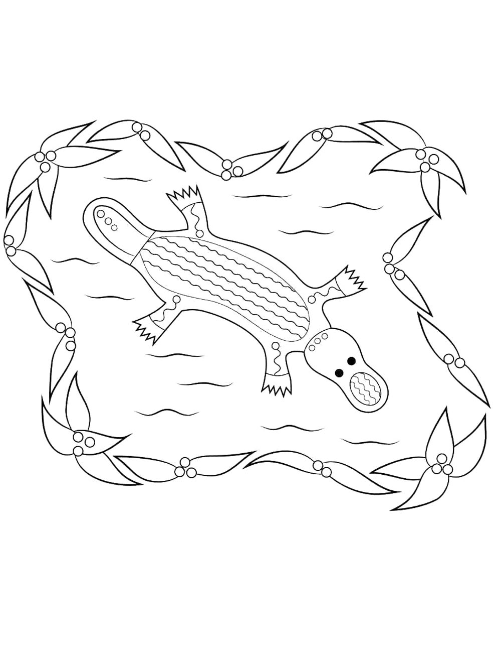 Duckbill coloring page 10