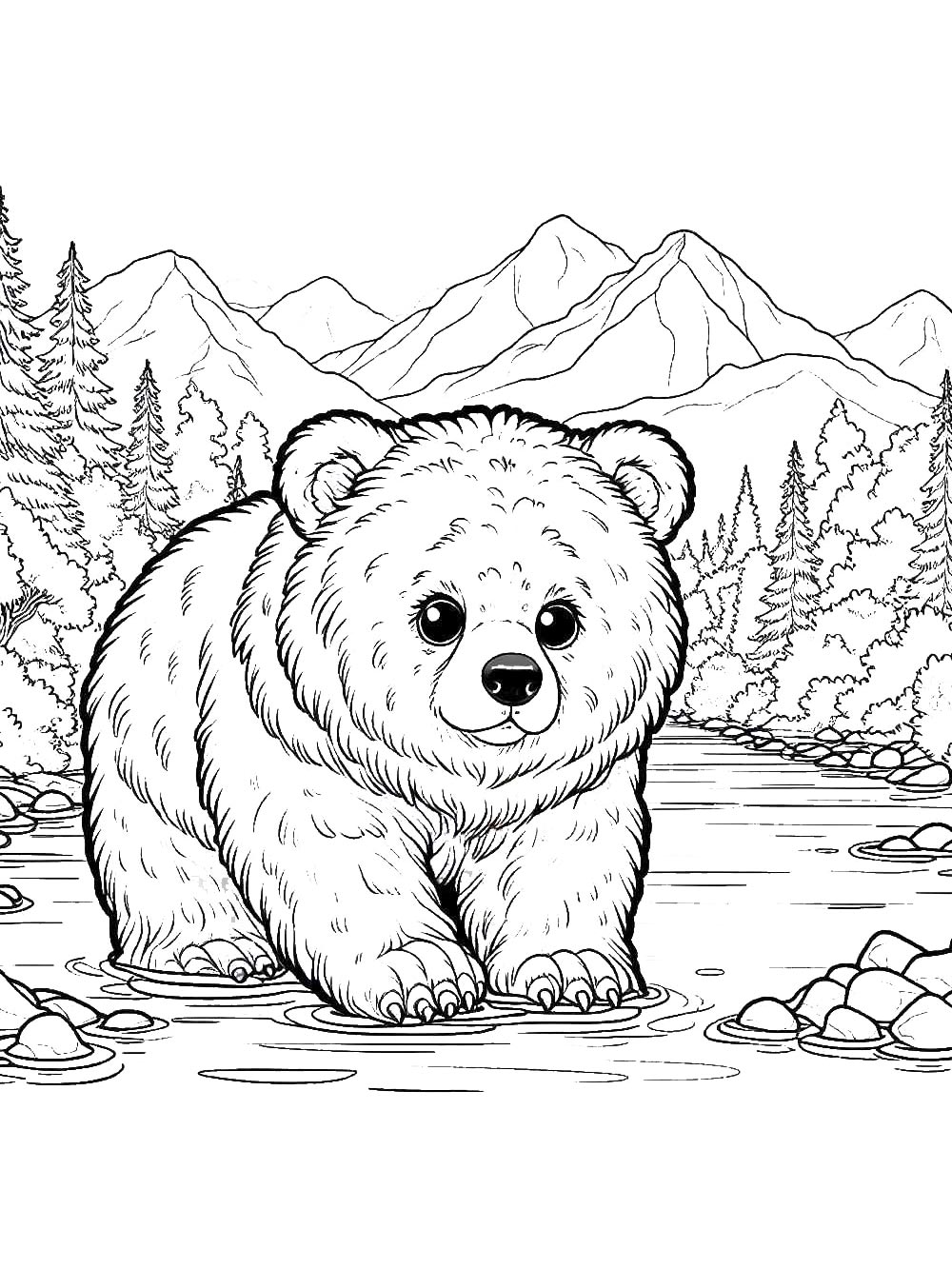 Bear coloring page 55