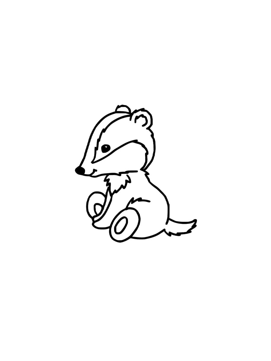 Badger coloring page 17